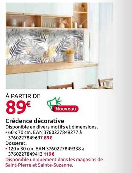 Crédence décorative