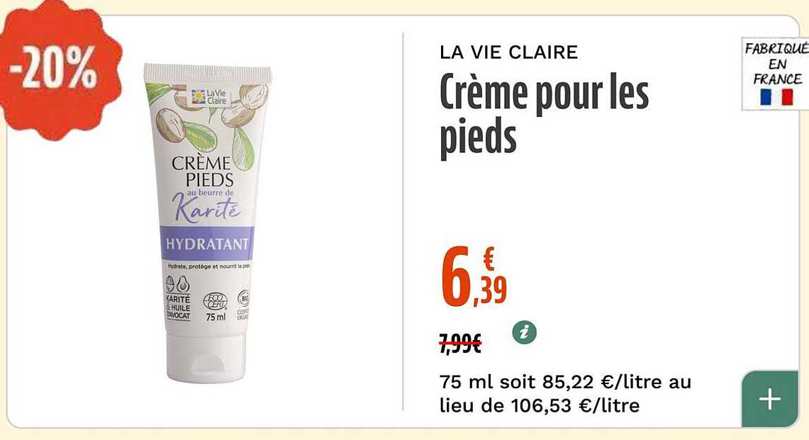 Crème pour les pieds