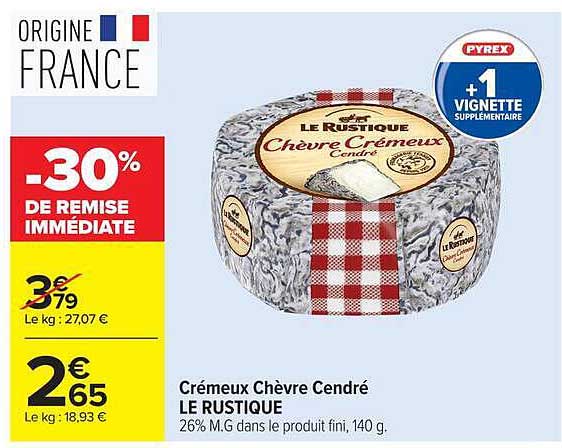 Crémux Chèvre Cendré LE RUSTIQUE