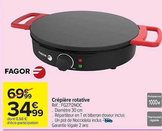 Crêpière rotative