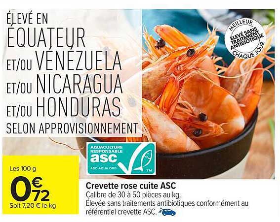 Crevette rose cuite ASC