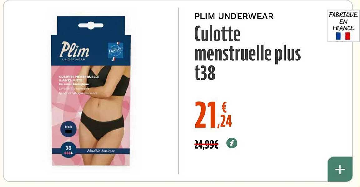 Culotte menstruelle plus t38