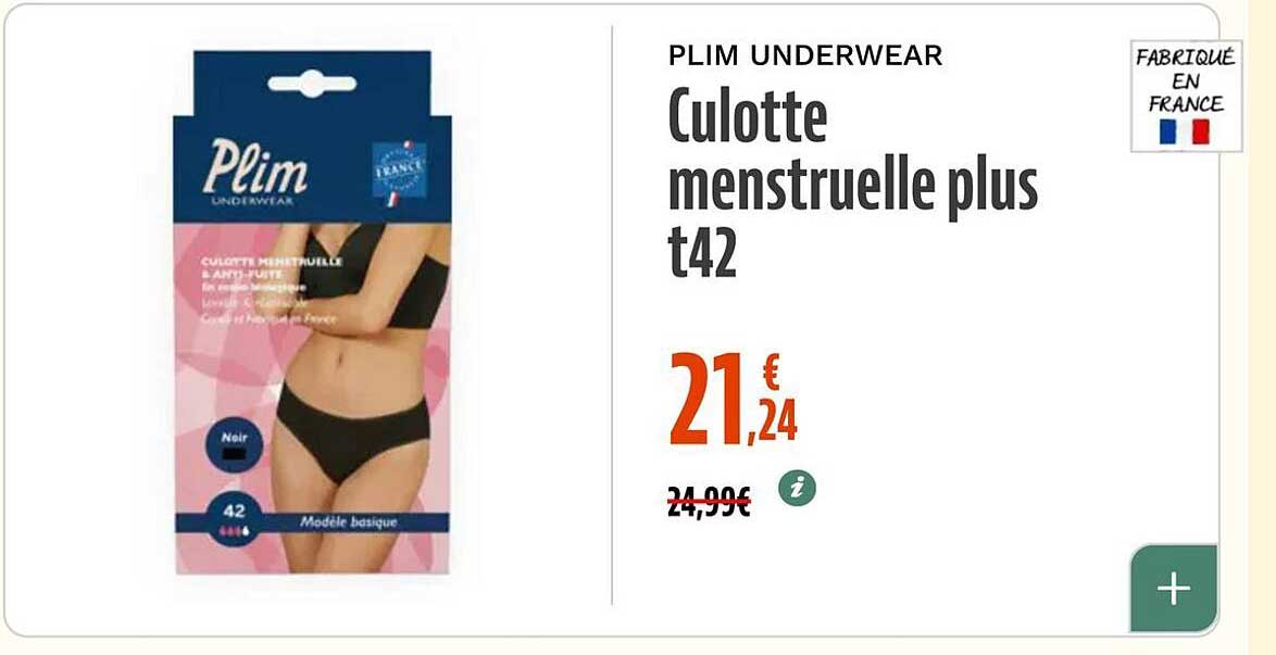 Culotte menstruelle plus t42