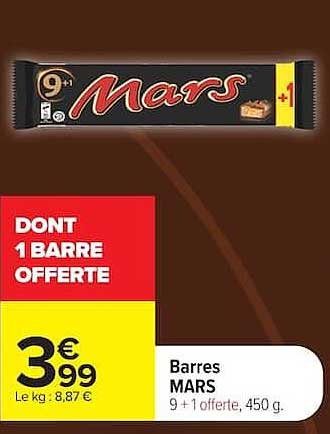 DONT 1 BARRE OFFERTE