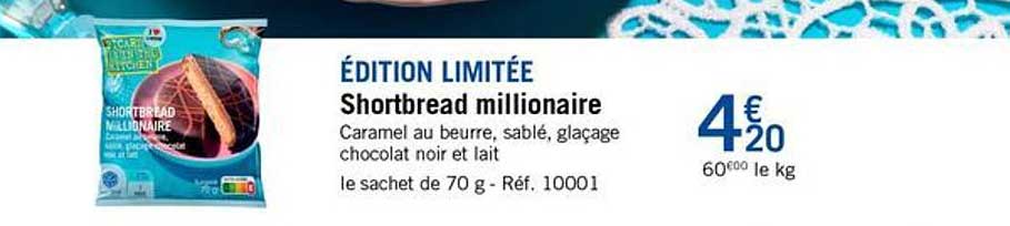 ÉDITION LIMITÉE Shortbread millionnaire