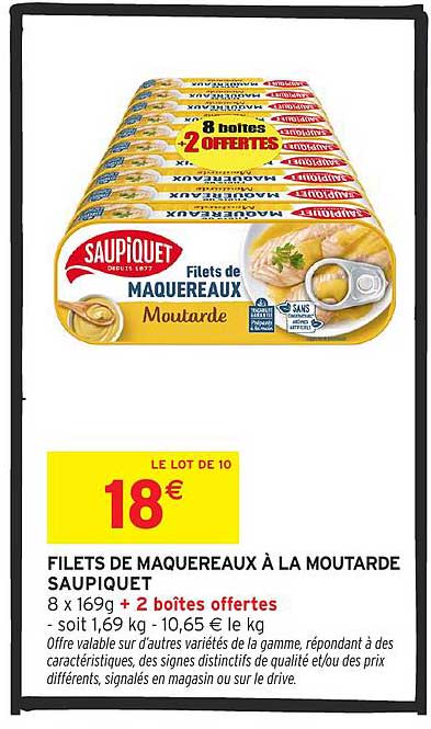 FILETS DE MAQUEREAUX À LA MOUTARDE SAUPIQUET