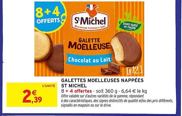 GALETTES MOELLEUSES NAPPÉES ST MICHEL