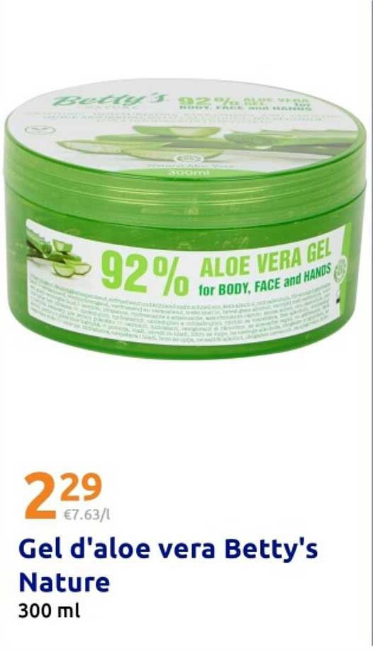 Gel d'aloe vera Betty's Nature