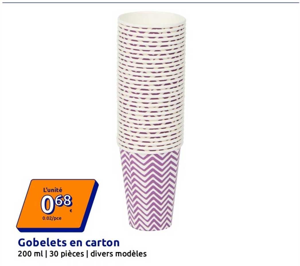 Gobelets en carton