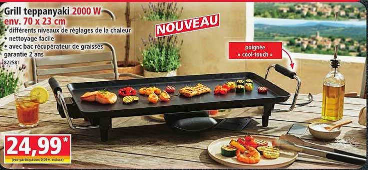 Grill teppanyaki 2000 W env. 70 x 23 cm