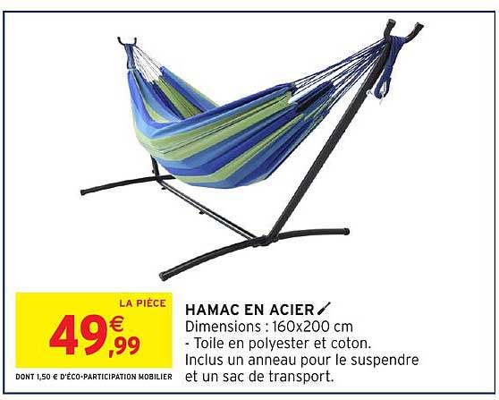HAMAC EN ACIER