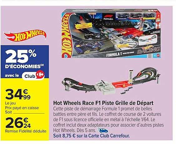 Hot Wheels Race F1 Piste Grille de Départ