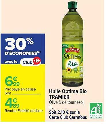 Huile Optima Bio TRAMIER