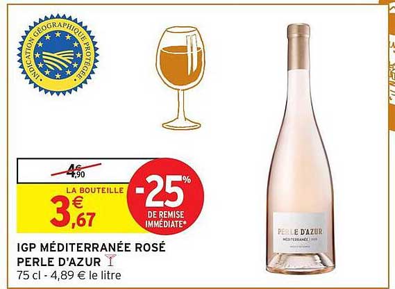 IGP MÉDITERRANÉE ROSÉ PERLE D'AZUR