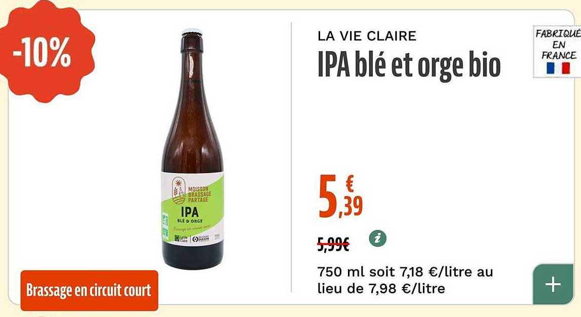 IPA blé et orge bio