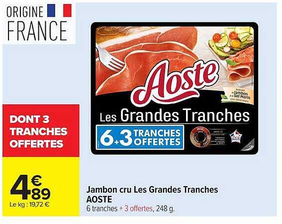 Jambon cru Les Grandes Tranches AOSTE