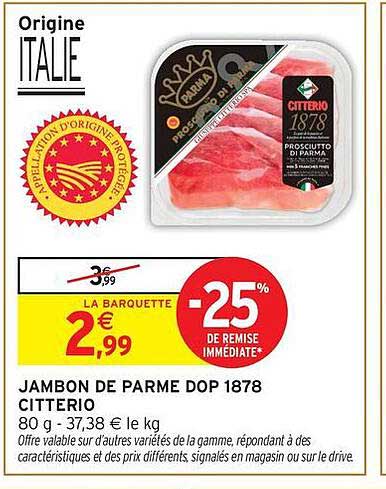 JAMBON DE PARME DOP 1878 CITTERIO