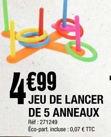 JEU DE LANCER DE 5 ANNEAUX