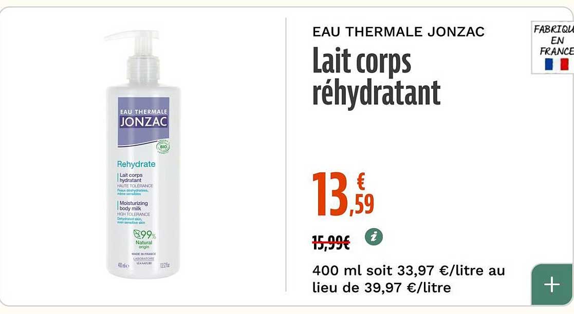 Lait corps réhydratant