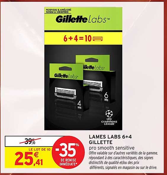 LAMES LABS 6+4 GILLETTE pro smooth sensitive