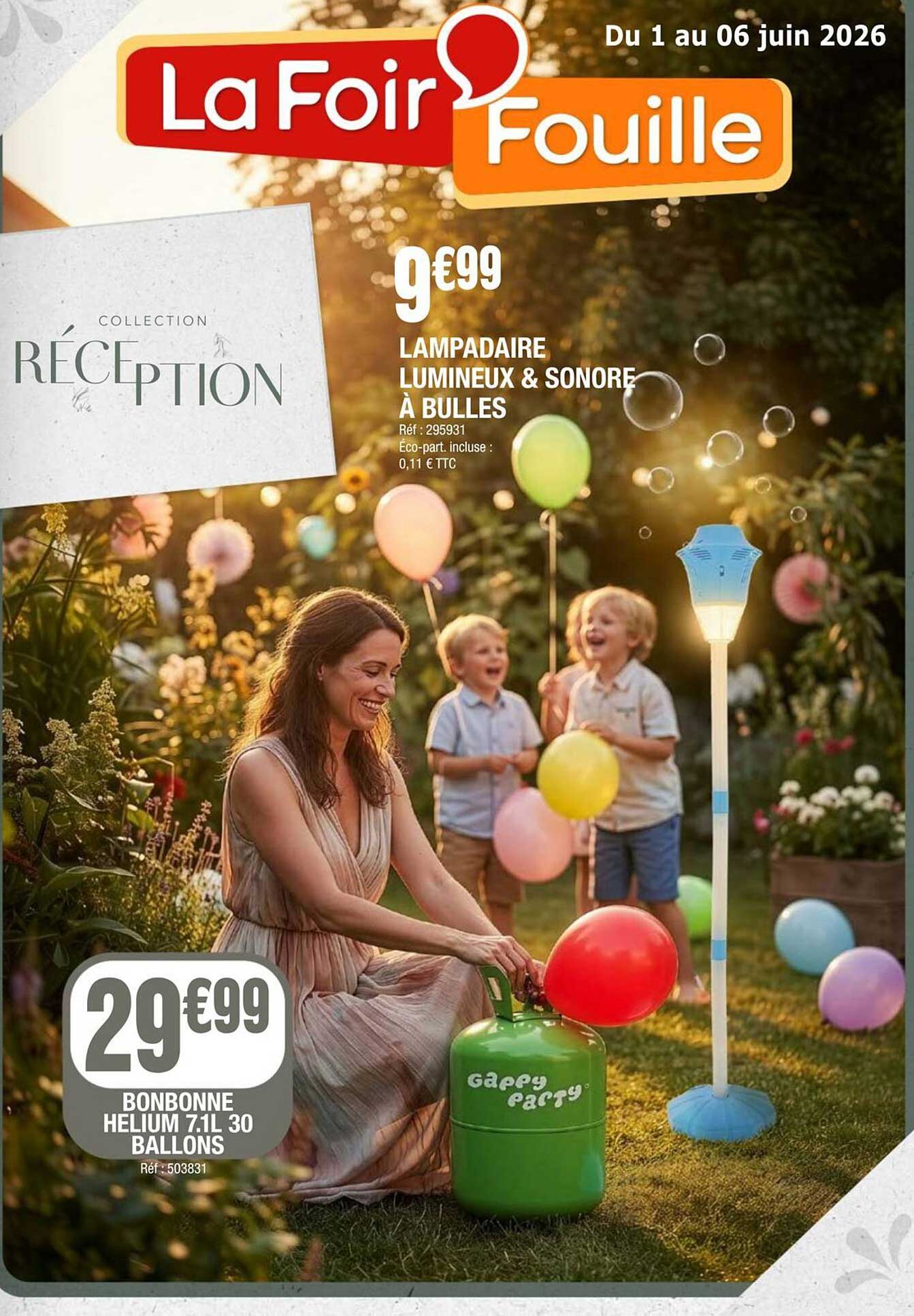 LAMPADAIRE LUMINEUX & SONORE À BULLES