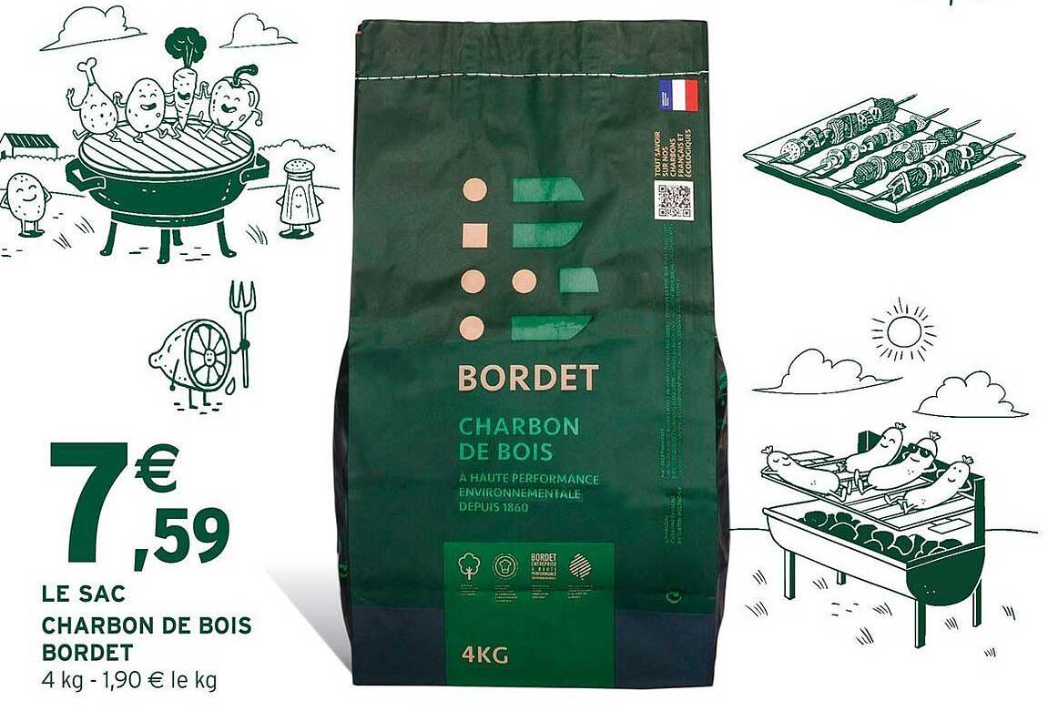 LE SAC CHARBON DE BOIS BORDET