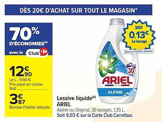 LESSIVE LIQUIDE ARIEL