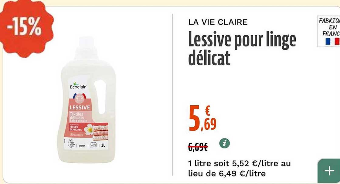 Lessive pour linge délicat