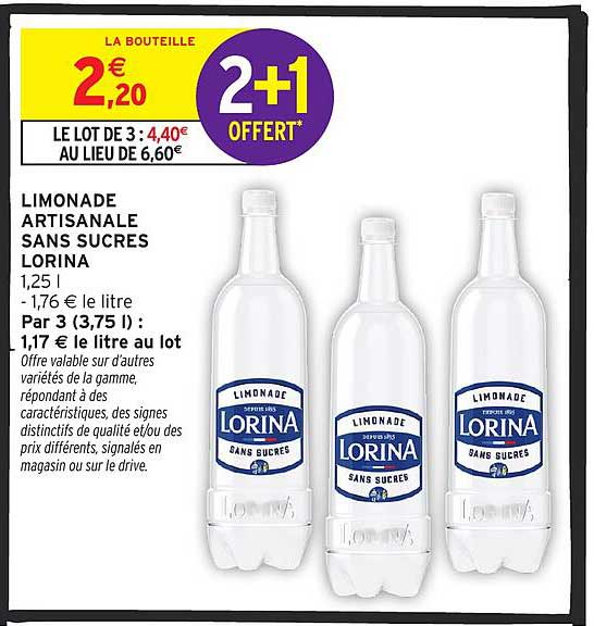LIMONADE ARTISANALE SANS SUCRES LORINA