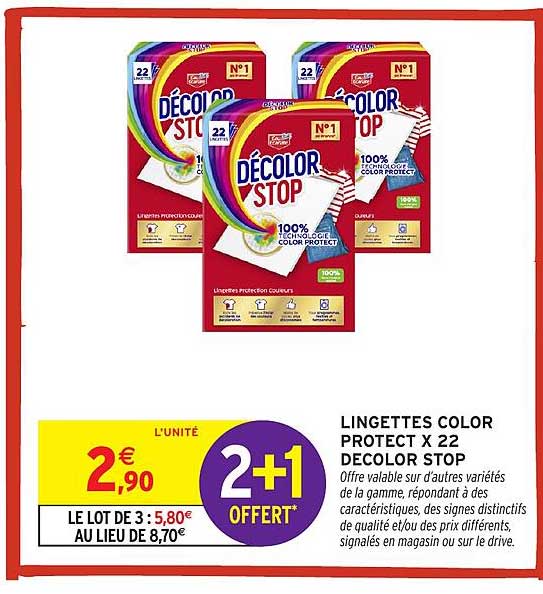 LINGETTES COLOR PROTECT X 22 DECOLOR STOP