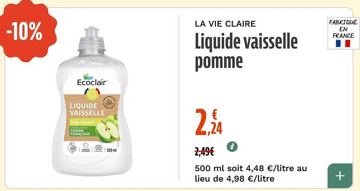 Liquide vaisselle pomme