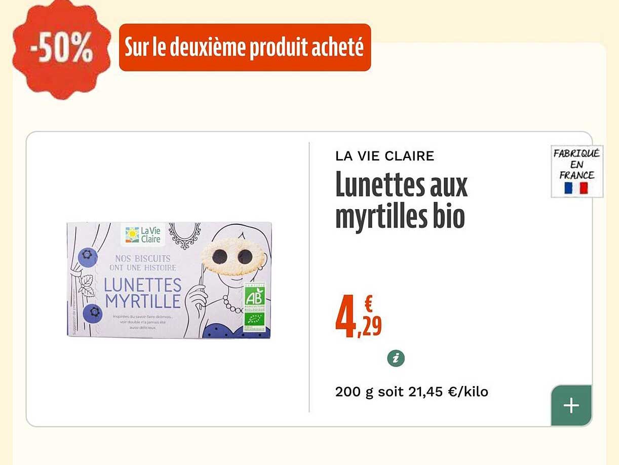 Lunettes aux myrtilles bio