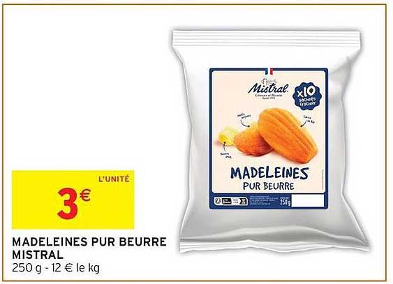 MADELEINES PUR BEURRE MISTRAL