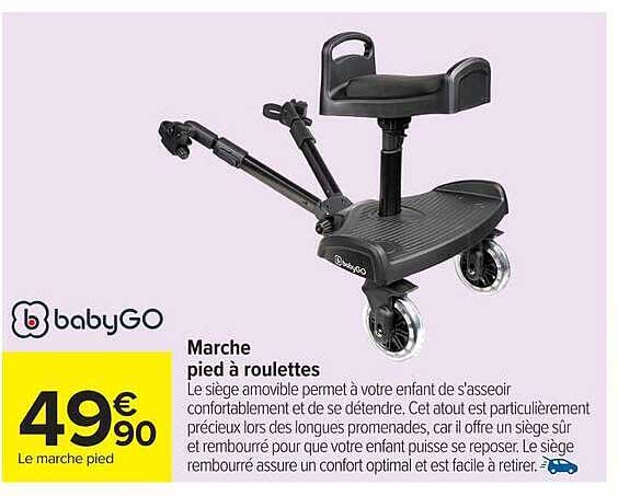 Marche pied à roulettes