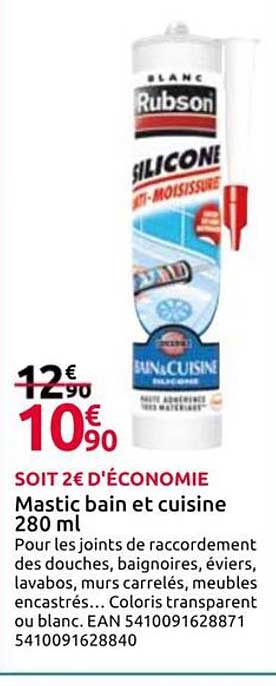 Mastic bain et cuisine 280 ml