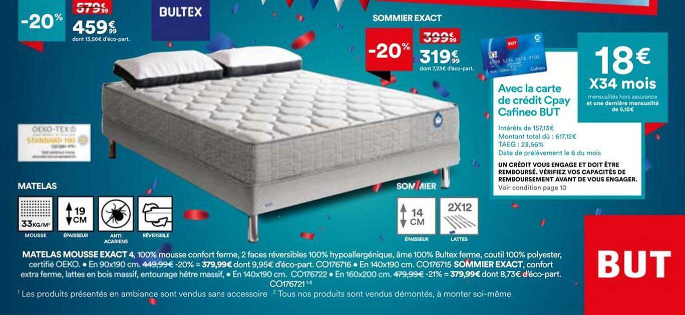 MATELAS MOUSSE EXACT 4, 100% mousse confort ferme