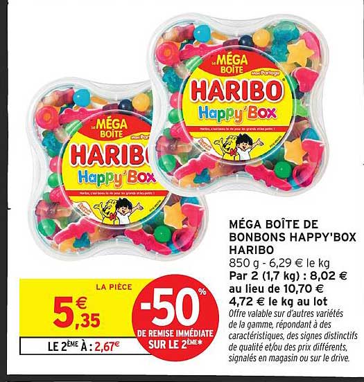MÉGA BOÎTE DE BONBONS HAPPY'BOX HARIBO