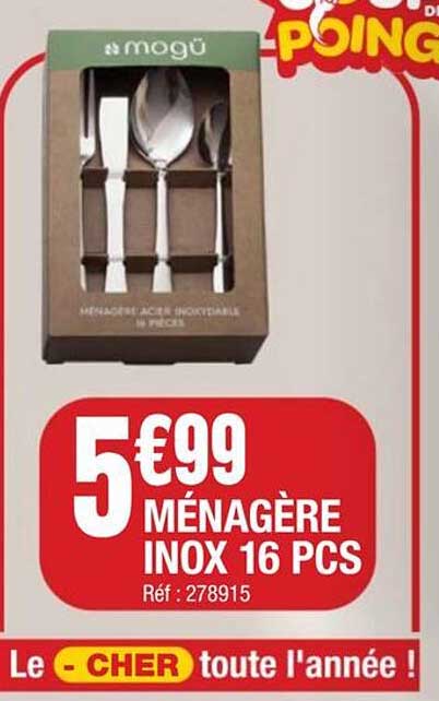 MÉNAGÈRE INOX 16 PCS