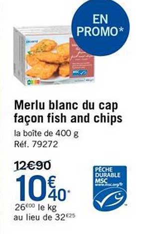 Merlu blanc du cap façon fish and chips