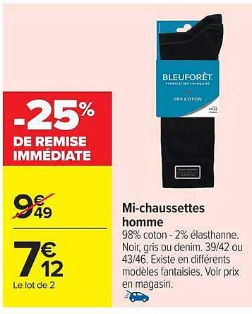 Mi-chaussettes homme