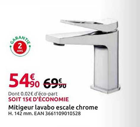 Mitigeur lavabo escale chrome