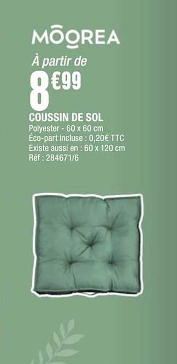 MOOREA À partir de 8€99 COUSSIN DE SOL