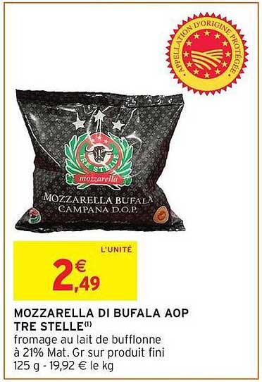 MOZZARELLA DI BUFALA AOP TRE STELLE