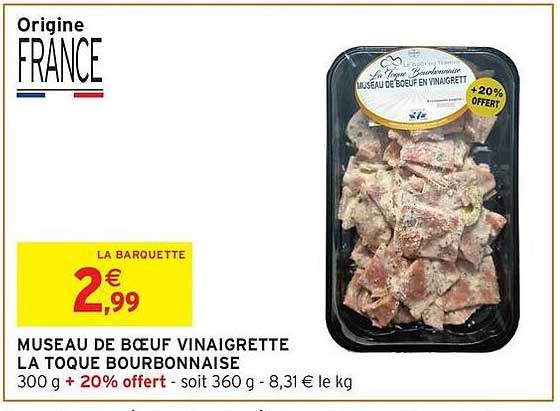 MUSEAU DE BŒUF VINAIGRETTE LA TOQUE BOURBONNAISE