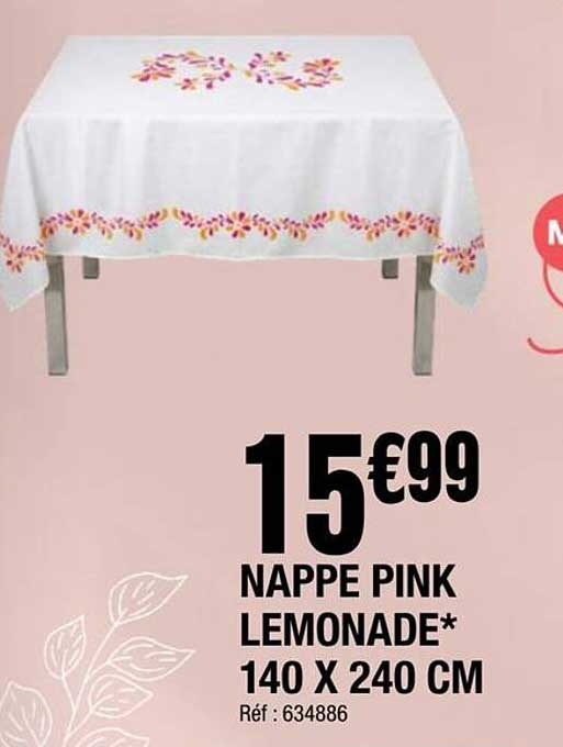 NAPPE PINK LEMONADE* 140 X 240 CM
