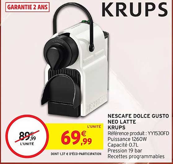 NESCAFE DOLCE GUSTO NEO LATTE KRUPS