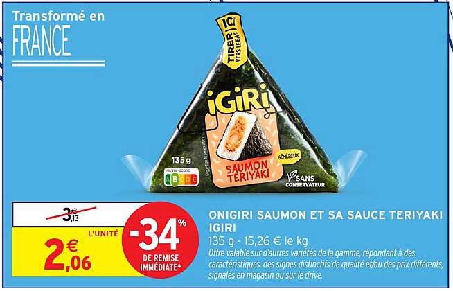 ONIGIRI SAUMON ET SA SAUCE TERIYAKI IGIRI
