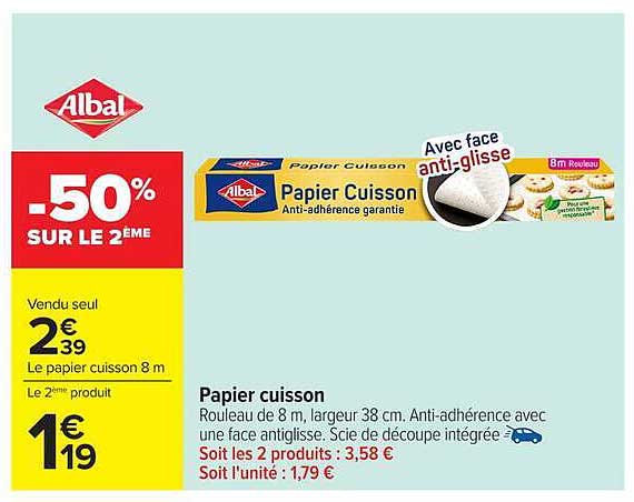Papier cuisson