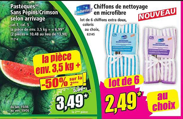 Pastèques(a) Sans Pépins/Crimson selon arrivage