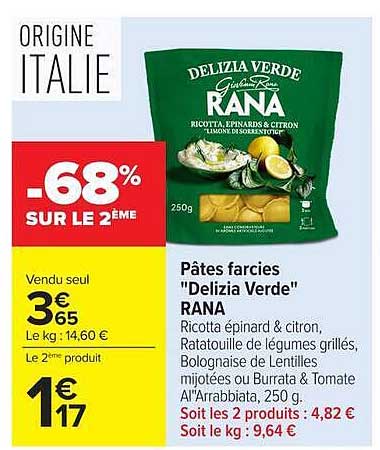 Pâtes farcies "Delizia Verde" RANA